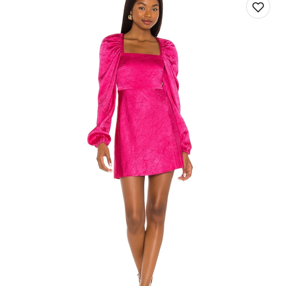 Lovers and Friends mini silk pink dress